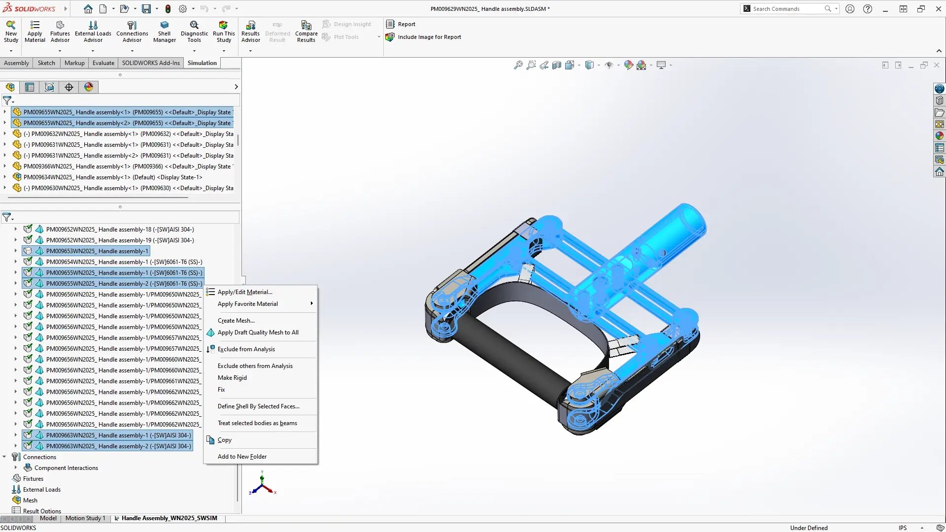 WN25-SIM3-Option for Selected bodies